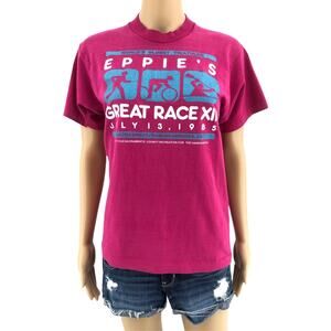 Screen Stars Best MEDIUM American VINTAGE SINGLE STITCH Pink 1985 Tee Shirt